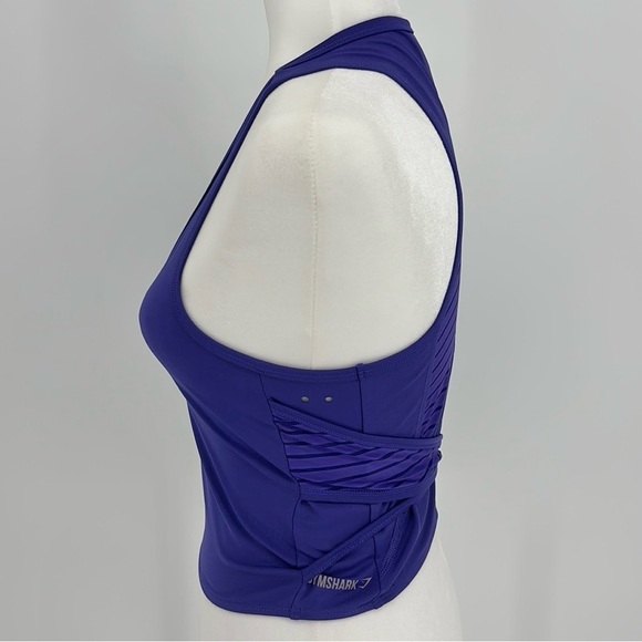 GymShark Dry Crossback Crop Racerback Tank Women’s Size Medium in Purple - Picture 7 of 9